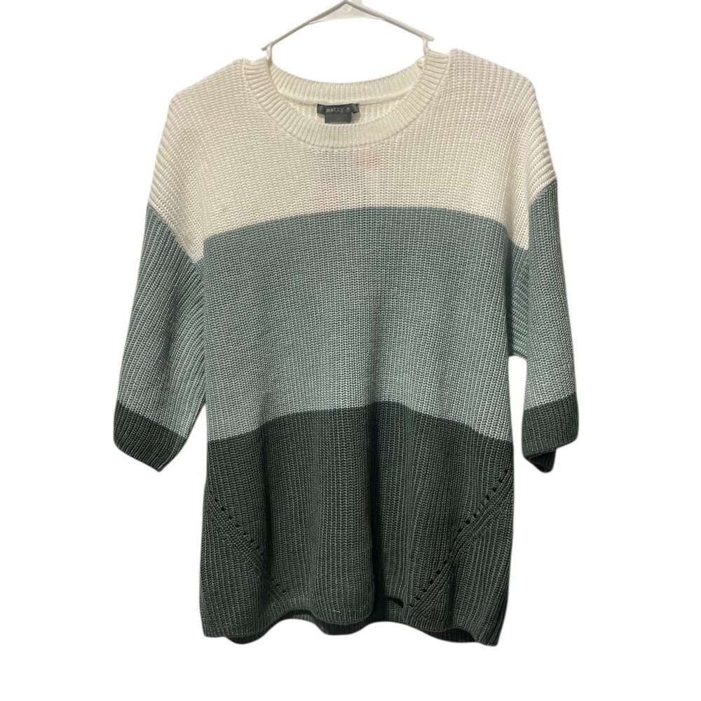 Women's Elbow Sleeve Sweater, Matty, M & XL, Multi, NWT